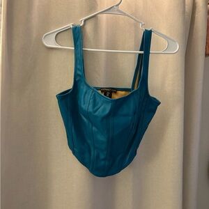 Sincerely Jules Teal Crop Top